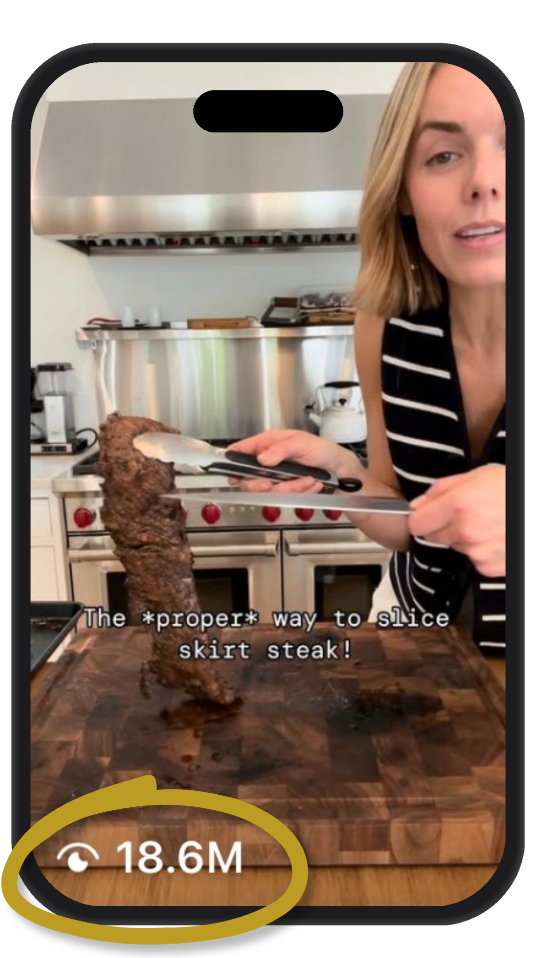 iPhone showing the short — 18.6M views